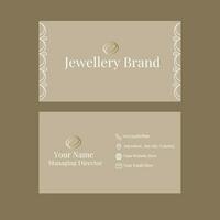 Business Card for Jewellery Company vector