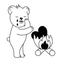 Trendy Teddy Crying vector