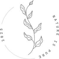 naturaleza línea Arte logo vector