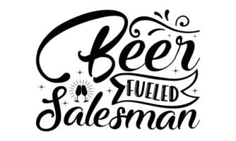 Salesman -  Lettering design for greeting banners, Mouse Pads, Prints, Cards and Posters, Mugs, Notebooks, Floor Pillows and T-shirt prints design. vector