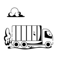 Trendy Vehicle Pollution vector
