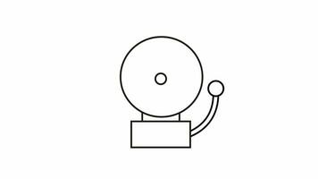 animated video of a sketch forming an alarm bell