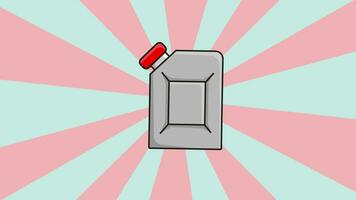 animated video of jerry cans with rotating background