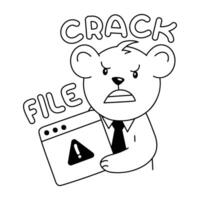 Trendy Crack File vector