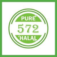 diseño con halal hoja diseño 572 vector