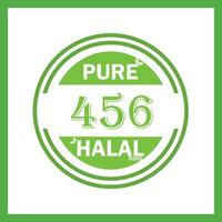 diseño con halal hoja diseño 456 vector