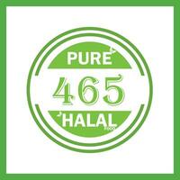 design with halal leaf  design 465 vector