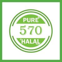 design with halal leaf design 570 vector