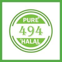 diseño con halal hoja diseño 494 vector