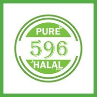 design with halal leaf design 596 vector