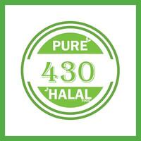 diseño con halal hoja diseño 430 vector