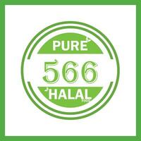 design with halal leaf design 566 vector