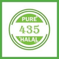 design with halal leaf design 435 vector