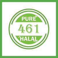 design with halal leaf  design 461 vector