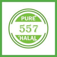 diseño con halal hoja diseño 557 vector