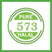 design with halal leaf design 573 vector