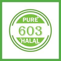 design with halal leaf design 603 vector