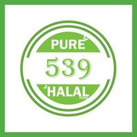 design with halal leaf design 539 vector