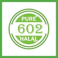 design with halal leaf design 602 vector