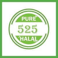 design with halal leaf design 525 vector