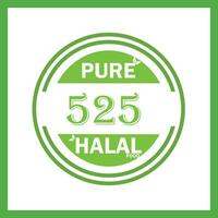 diseño con halal hoja diseño 525 vector