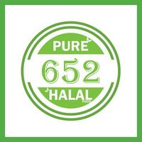 design with halal leaf design 652 vector