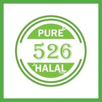 diseño con halal hoja diseño 526 vector