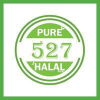 design with halal leaf design 527 vector