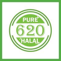 diseño con halal hoja diseño 620 vector