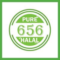 design with halal leaf design 656 vector