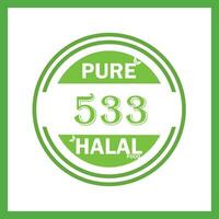 design with halal leaf design 533 vector