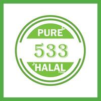 diseño con halal hoja diseño 533 vector