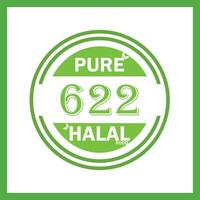 diseño con halal hoja diseño 622 vector