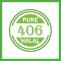 design with halal leaf design 406 vector