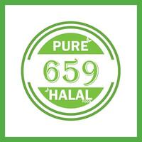 design with halal leaf design 659 vector