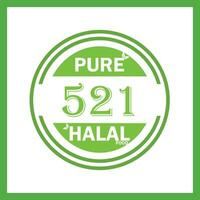 design with halal leaf design 521 vector