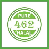 design with halal leaf  design 462 vector