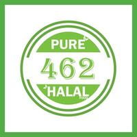 design with halal leaf  design 462 vector