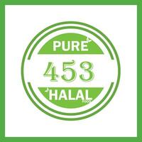 design with halal leaf  design 453 vector