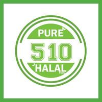 design with halal leaf design 510 vector