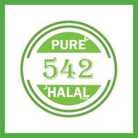 diseño con halal hoja diseño 542 vector