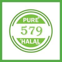 design with halal leaf design 579 vector