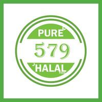 design with halal leaf design 579 vector