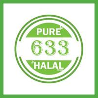 design with halal leaf design 633 vector