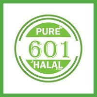 diseño con halal hoja diseño 601 vector