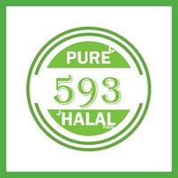 design with halal leaf design 593 vector