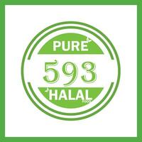 diseño con halal hoja diseño 593 vector