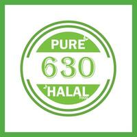 design with halal leaf design 630 vector