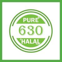 design with halal leaf design 630 vector