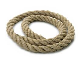 rope isolated on white background photo